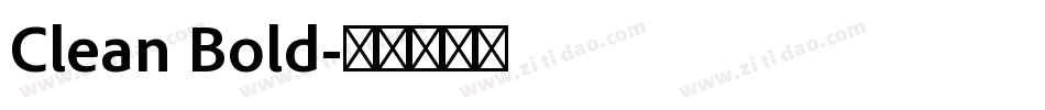 Clean Bold字体转换